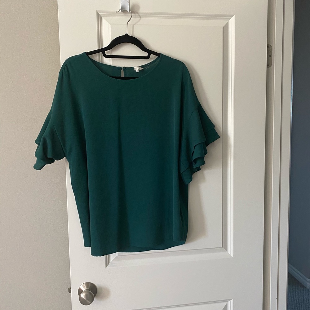 Pleione hunter green Blouse size XL